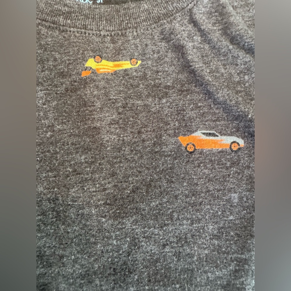Cat & Jack - Toddler Boys’ Long Sleeve Race Car T-Shirt - Charcoal Gray (Sz  5T) - Picture 7 of 9